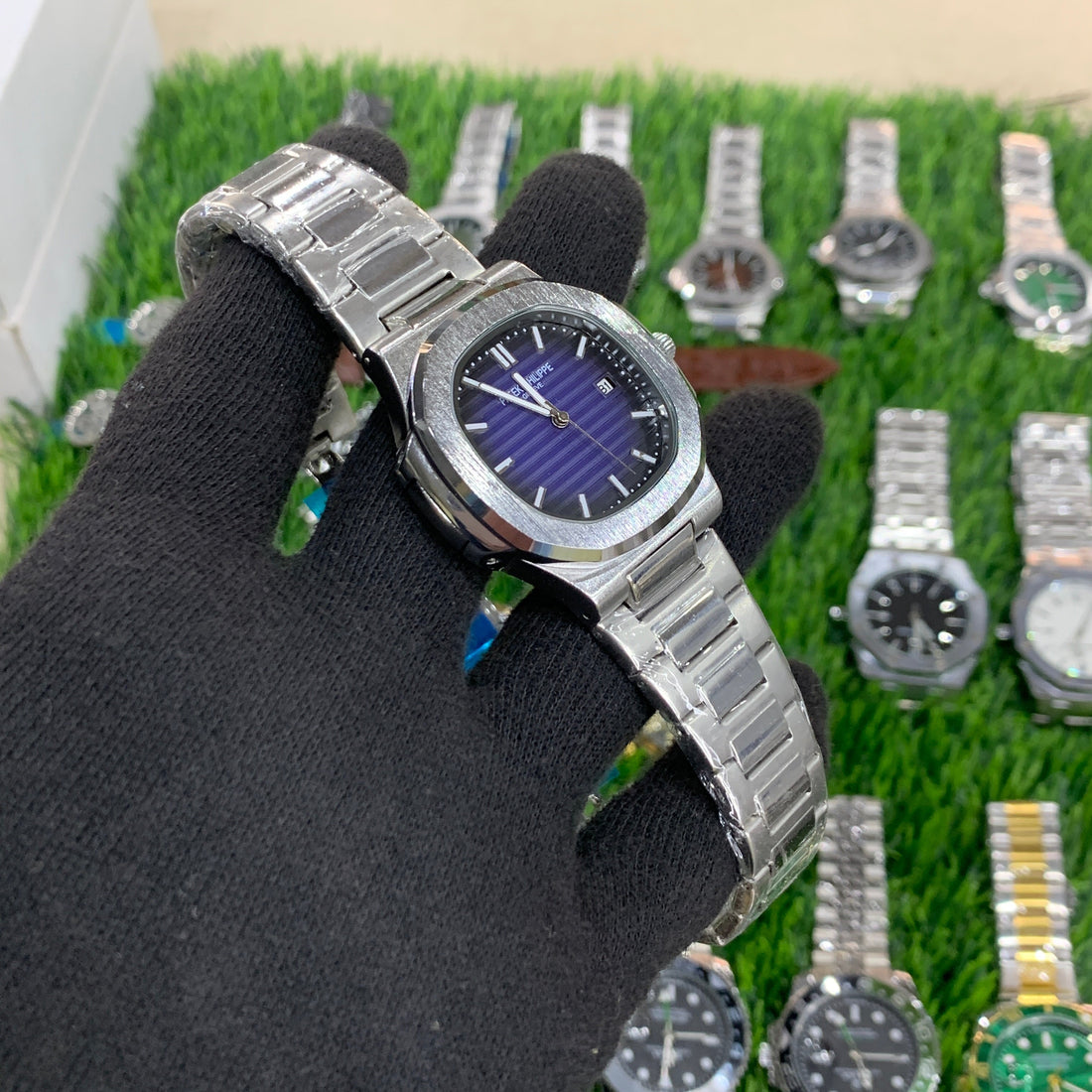 PP – Nautilus Silver with Blue dial (A+ quality)