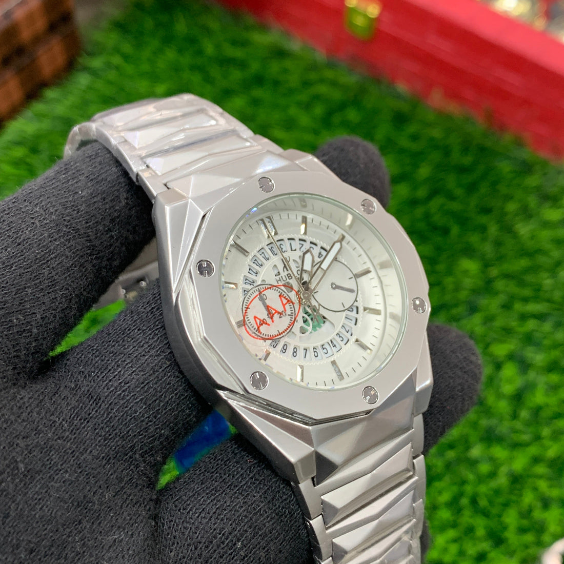 Hublot Diamond Cut Skeleton White Dial