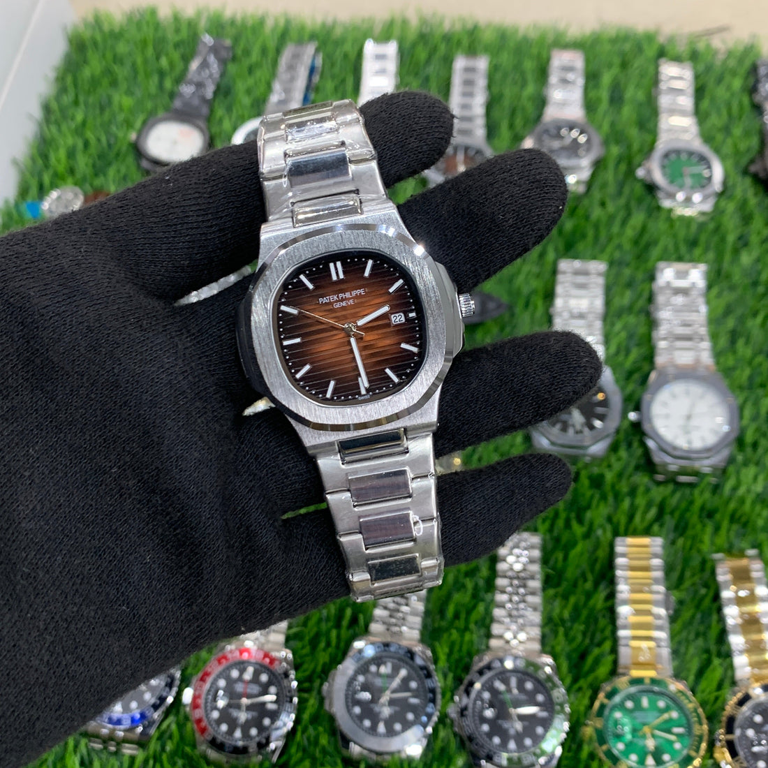 PP – Nautilus Silver with Brown dial (A+ quality)