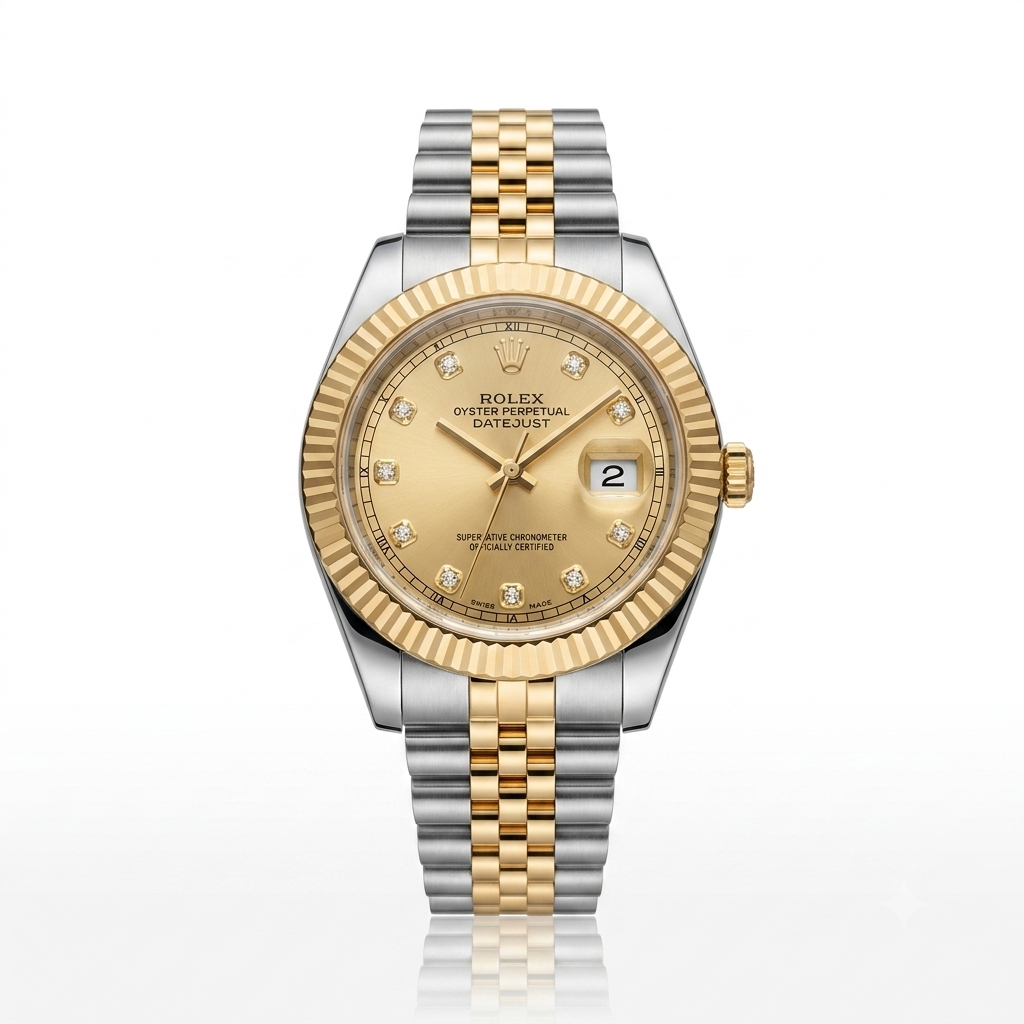 RLX Datejust Two-Tone Watch with Jubilee Chain | Quartz Movement