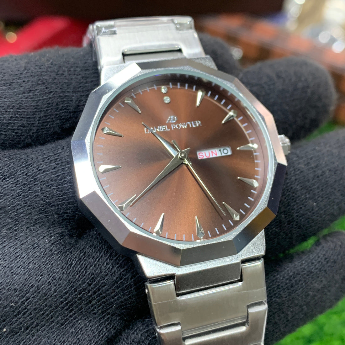 Daniel Powter DP - Silver With Brown Dial