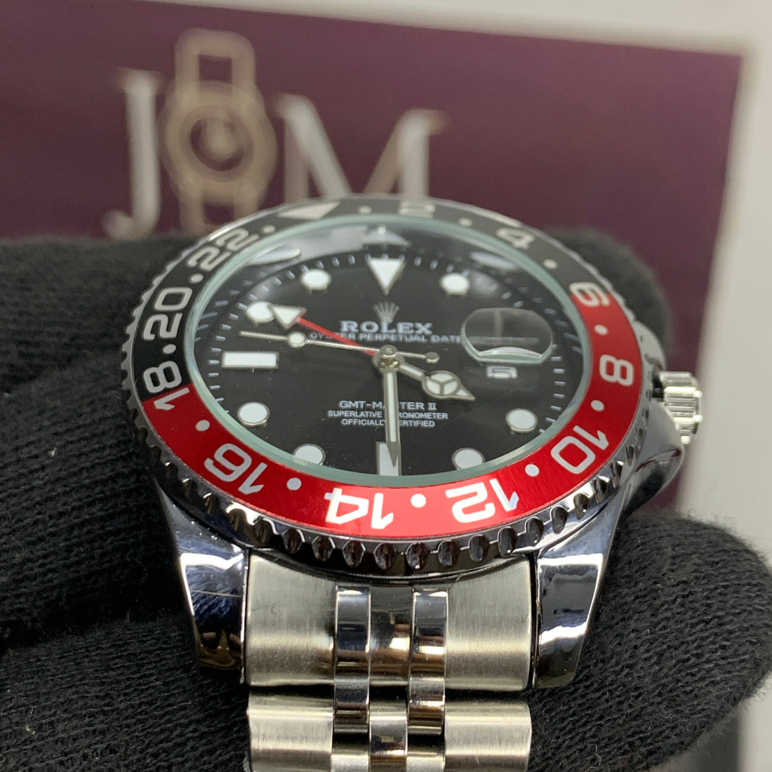 RLX GMT Silver with Black dial (Coke)