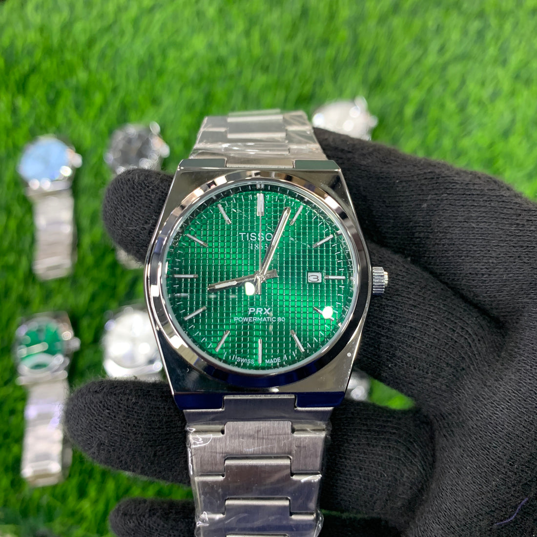 Tissot PRX 1853 Silver with green dial